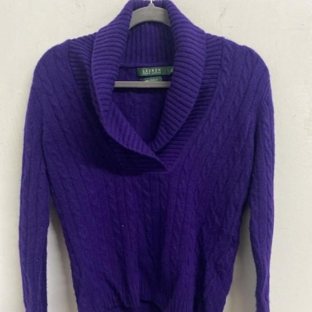 Ralph Lauren Purple V-Neck Sweater